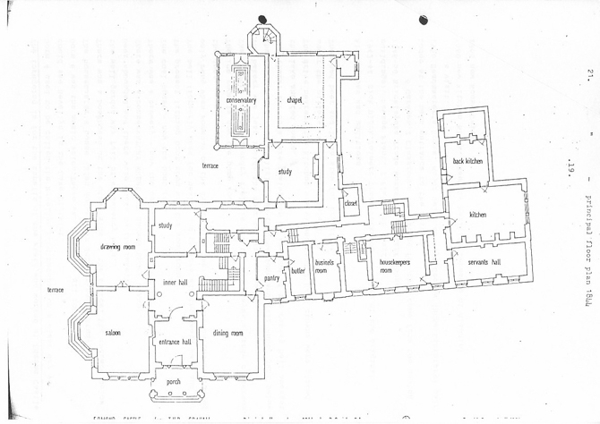 Edmond Castle floor plan 1844