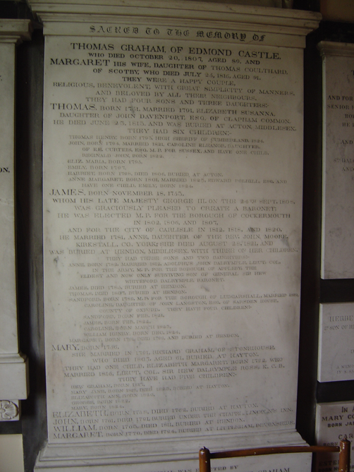 Plaque in Hayton church