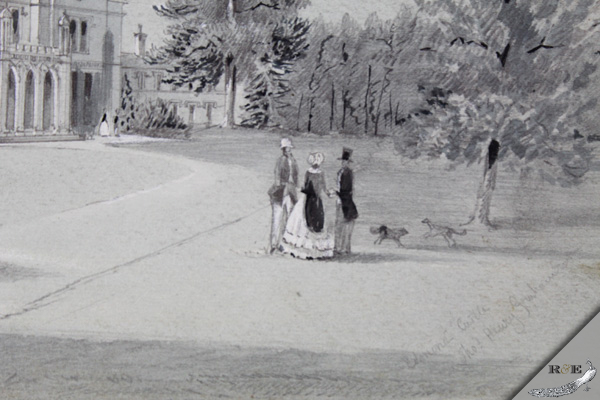 Another detail of Greenwood-Peake Edmond Castle sketch